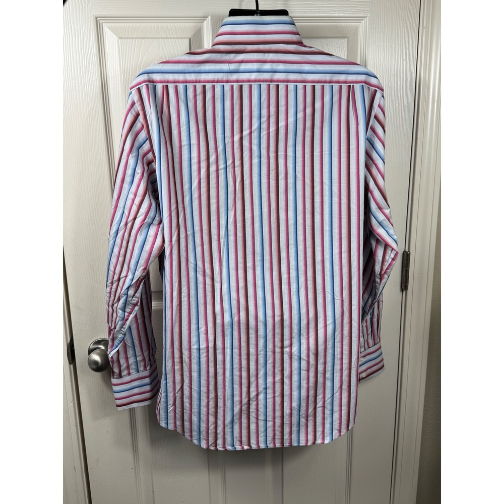 Banana Republic Mens Size 16 16 1/2 Striped‎ Long Sleeve Button Up Shirt  Spring - Picture 2 of 7